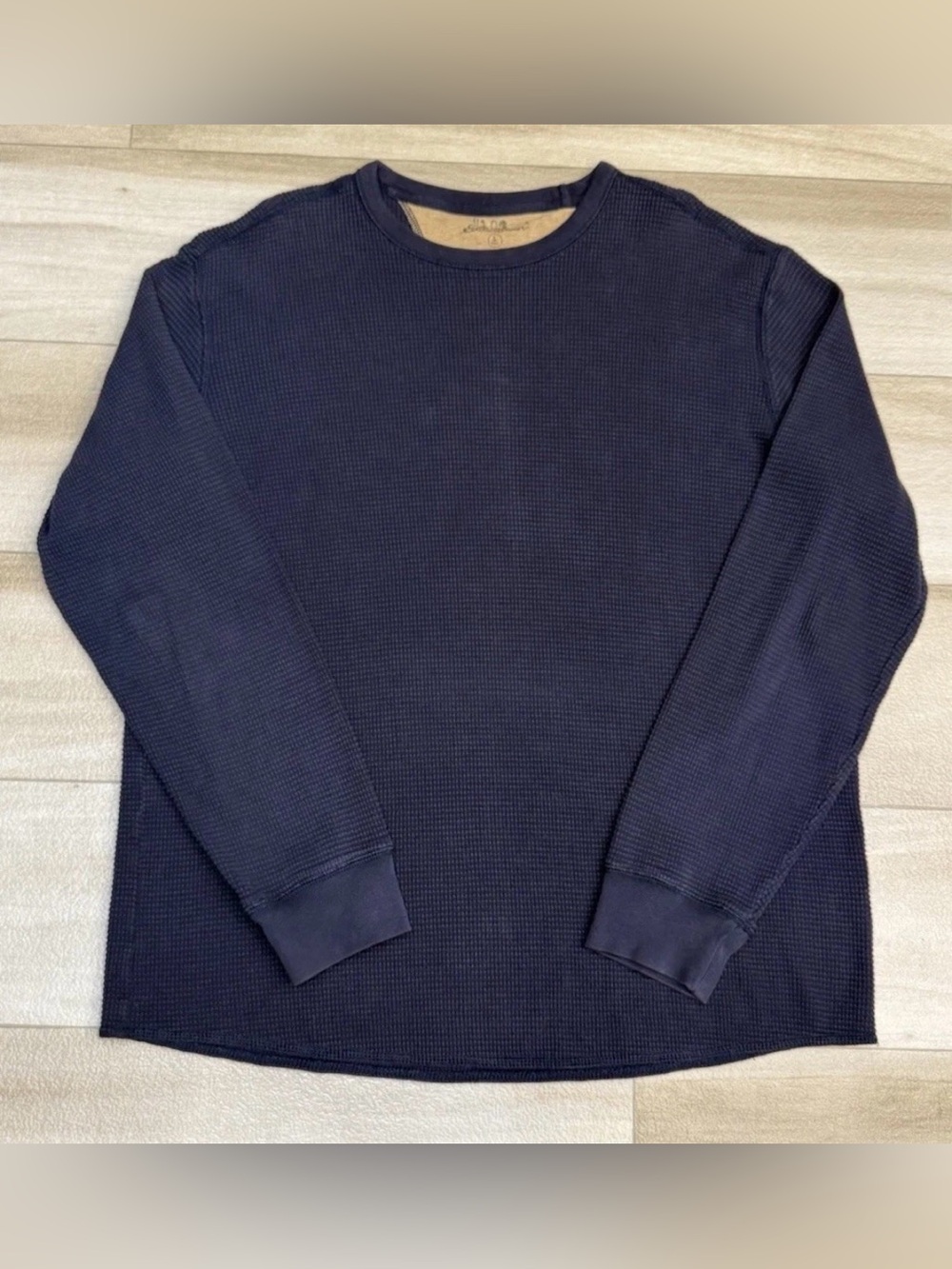 Eddie Bauer Men's Size L Tall Blue Waffle Knit
Thermal Long Sleeve Cotton Shirt
